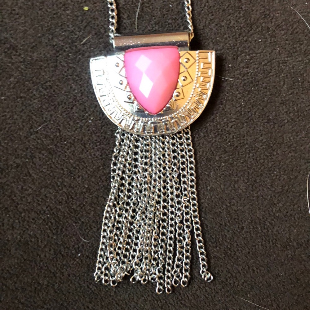 Pink jewel necklace